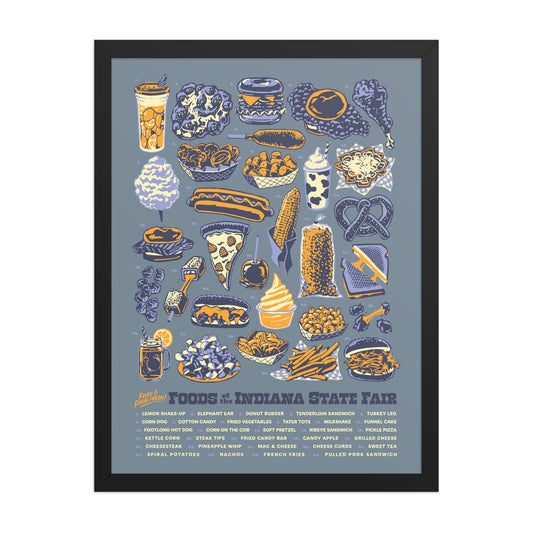 Foods of the Indiana State Fair Poster