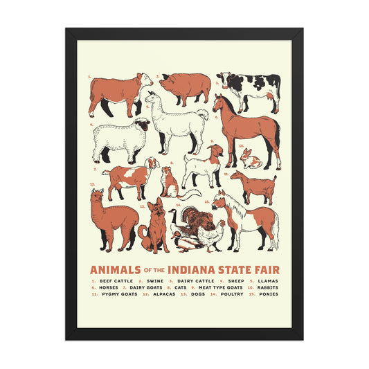 Animals of the Indiana State Fair Poster