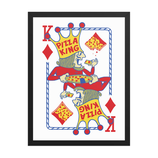 Pizza King Playing Card Poster