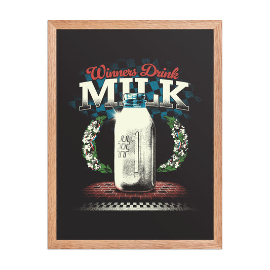 Retro Winners Drink Milk Poster - United State of Indiana