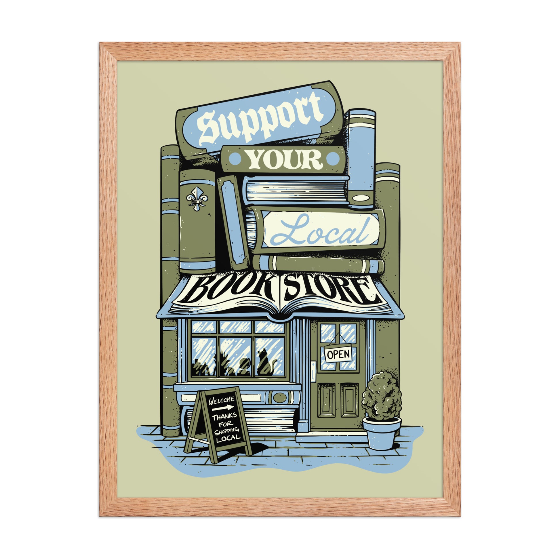Support Your Local Bookstore Poster - United State of Indiana