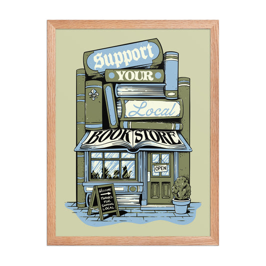 Support Your Local Bookstore Poster - United State of Indiana