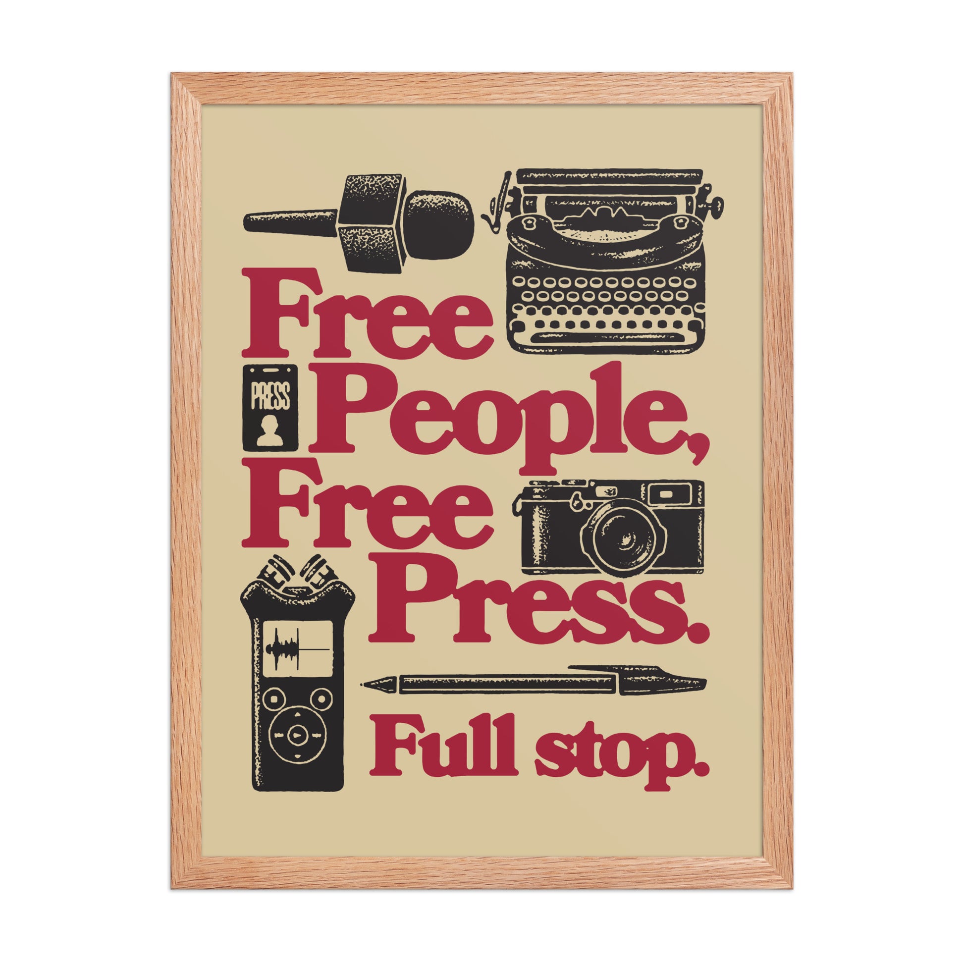 Free People, Free Press Poster - United State of Indiana