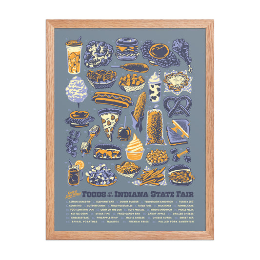 Foods of the Indiana State Fair Poster