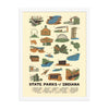 State Parks of Indiana Poster - United State of Indiana