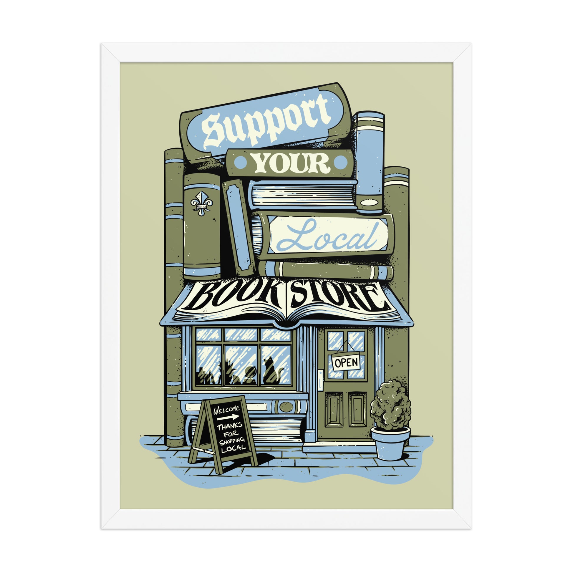 Support Your Local Bookstore Poster - United State of Indiana