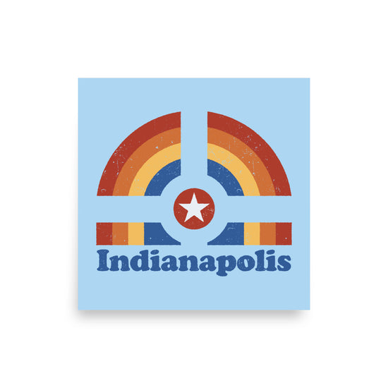 Indianapolis Rainbow Poster - United State of Indiana