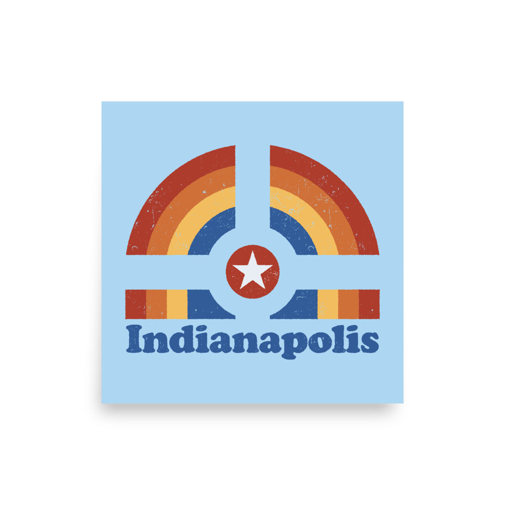 Indianapolis Rainbow Poster - United State of Indiana