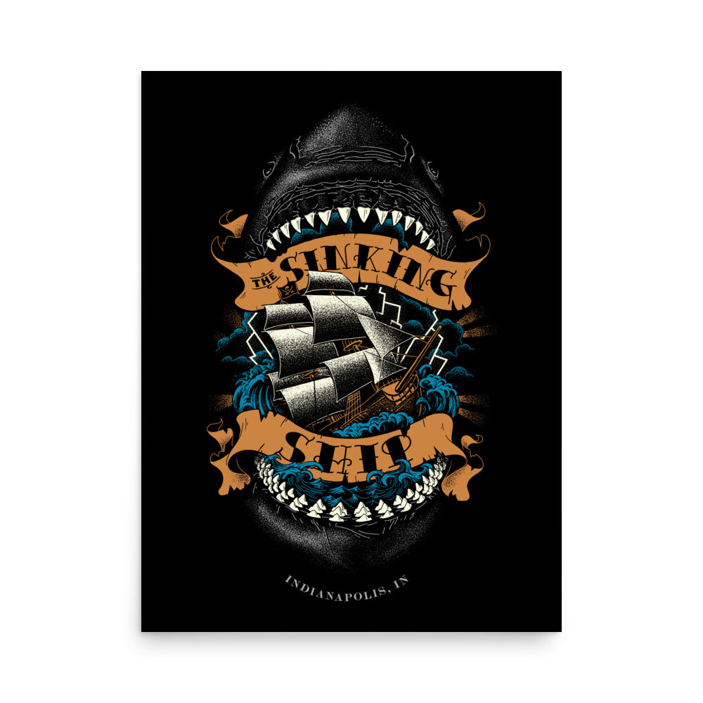 Sinking Ship Poster - United State of Indiana