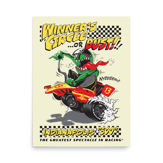 Winner's Circle or Bust Poster - United State of Indiana