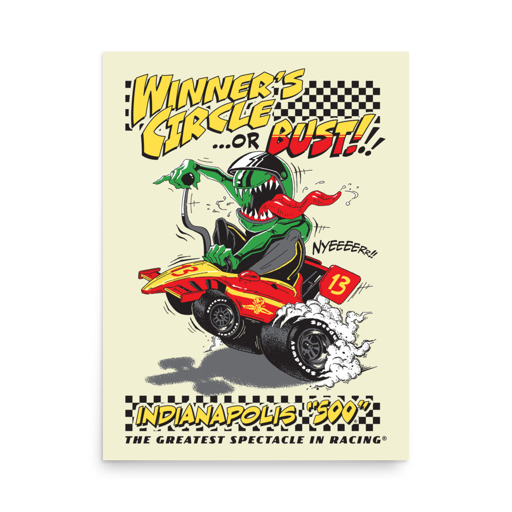 Winner's Circle or Bust Poster - United State of Indiana