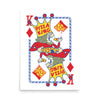 Pizza King Playing Card Poster