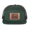 USI Leather Patch Trucker Cap - United State of Indiana