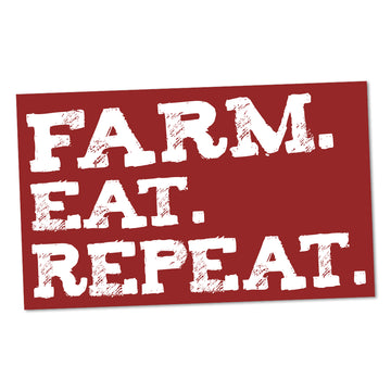 Farm Eat Repeat Sticker - United State of Indiana