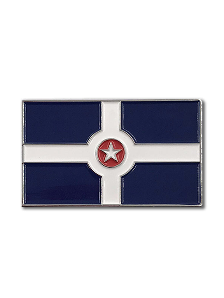 Indianapolis Flag Enamel Pin - United State of Indiana: Indiana-Made T-Shirts and Gifts