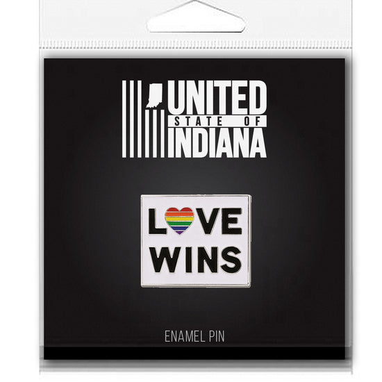 Love Wins Enamel Pin - United State of Indiana