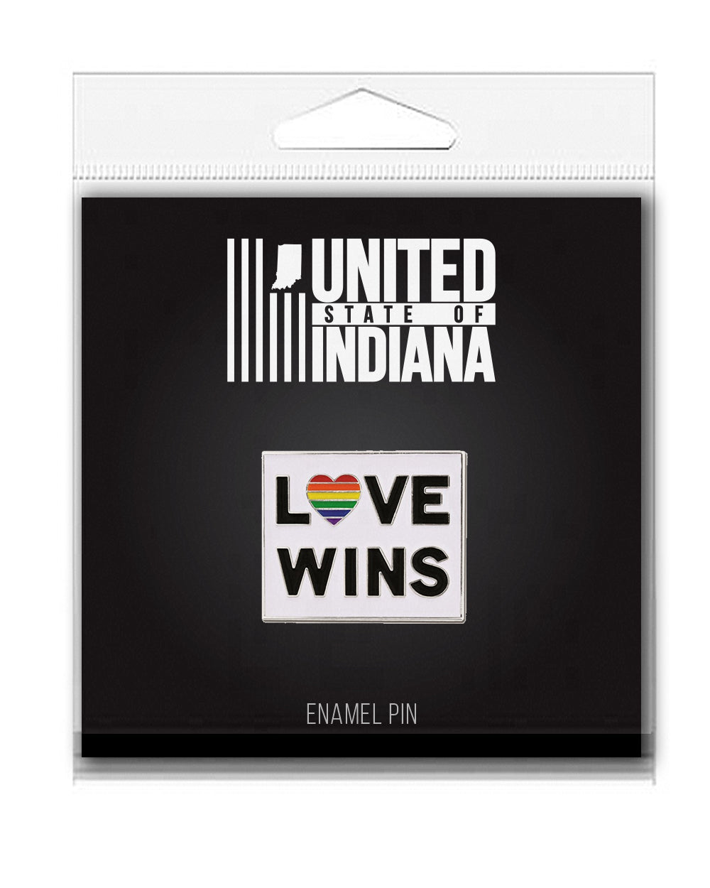 Love Wins Enamel Pin - United State of Indiana