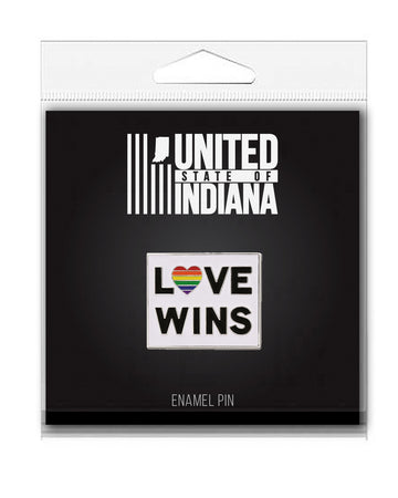 Love Wins Enamel Pin - United State of Indiana