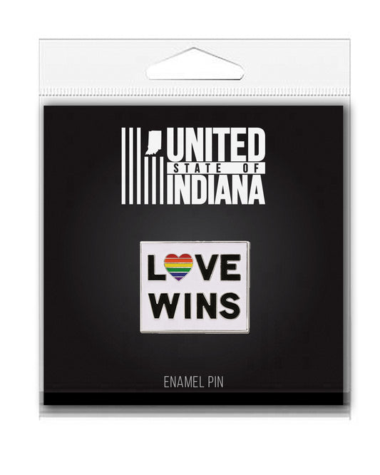 Love Wins Enamel Pin - United State of Indiana