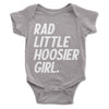 Rad Little Hoosier Girl Onesie - United State of Indiana