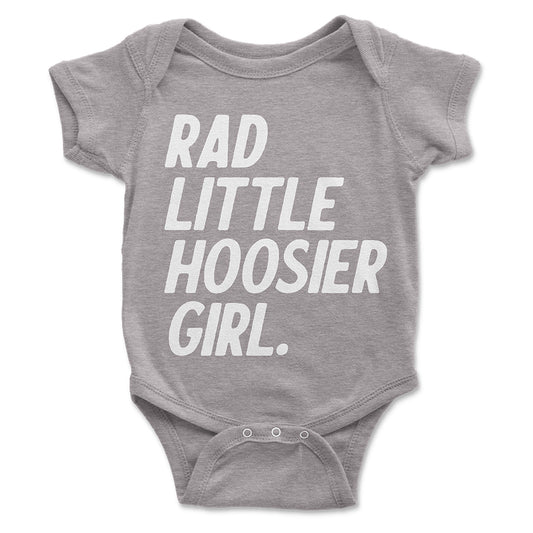 Rad Little Hoosier Girl Onesie - United State of Indiana