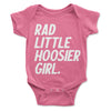 Rad Little Hoosier Girl Onesie - United State of Indiana