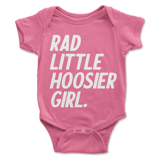Rad Little Hoosier Girl Onesie - United State of Indiana