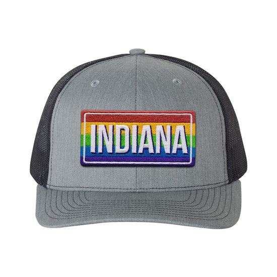 Rainbow Indiana Mesh Snapback Cap - United State of Indiana