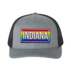 Rainbow Indiana Mesh Snapback Cap - United State of Indiana