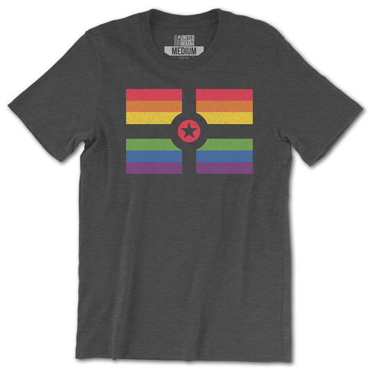 Rainbow Indy Flag Tee ***CLEARANCE*** - United State of Indiana