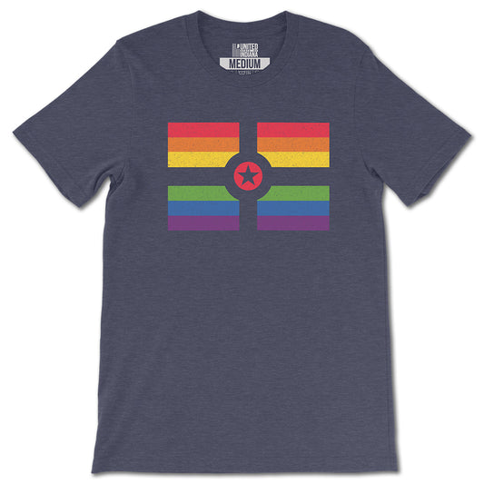 Rainbow Indy Flag Tee ***CLEARANCE*** - United State of Indiana