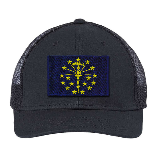Torch and Stars Mesh Snapback Cap - United State of Indiana