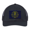 Torch and Stars Mesh Snapback Cap - United State of Indiana