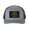 Torch and Stars Mesh Snapback Cap - United State of Indiana