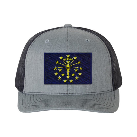 Torch and Stars Mesh Snapback Cap - United State of Indiana