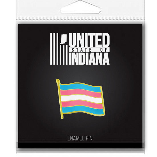 Trans Flag Enamel Pin - United State of Indiana