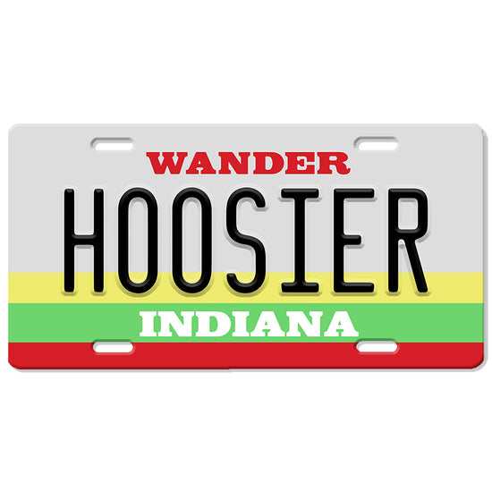 Wander Indiana License Plate - United State of Indiana