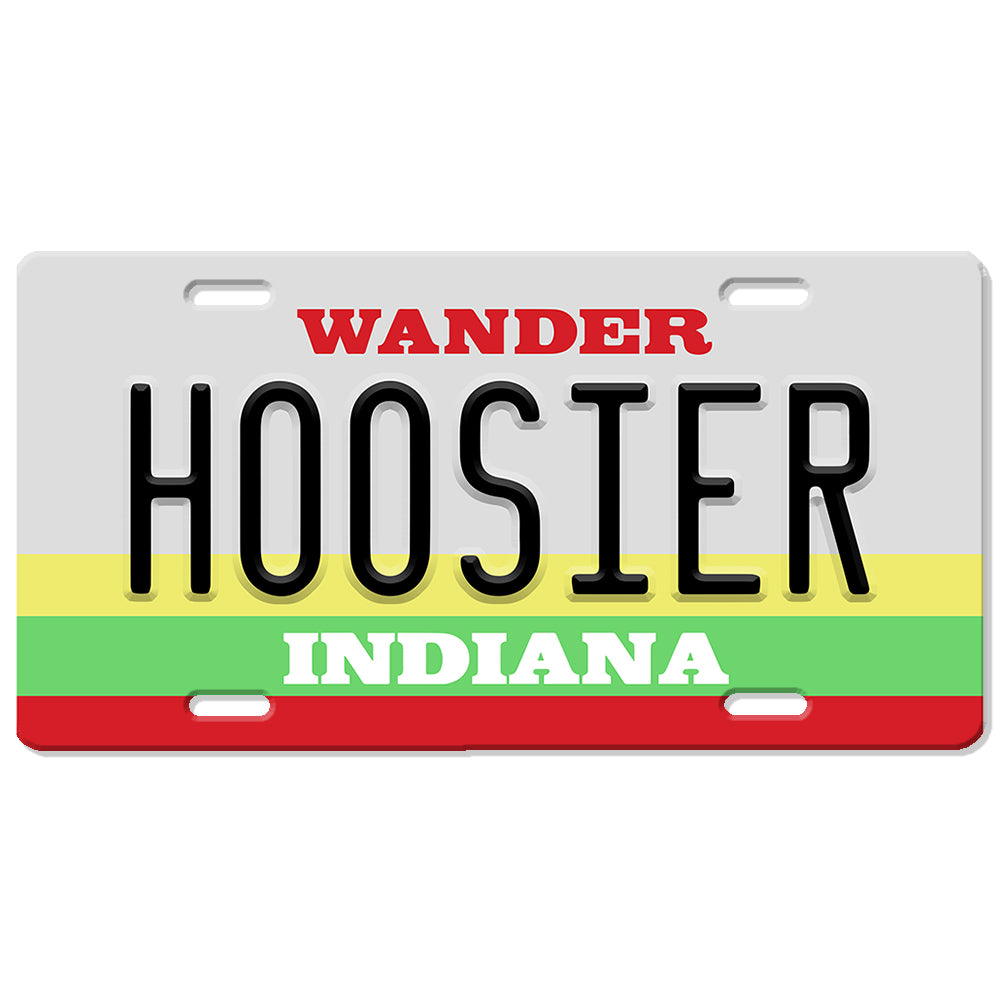 Wander Indiana License Plate - United State of Indiana